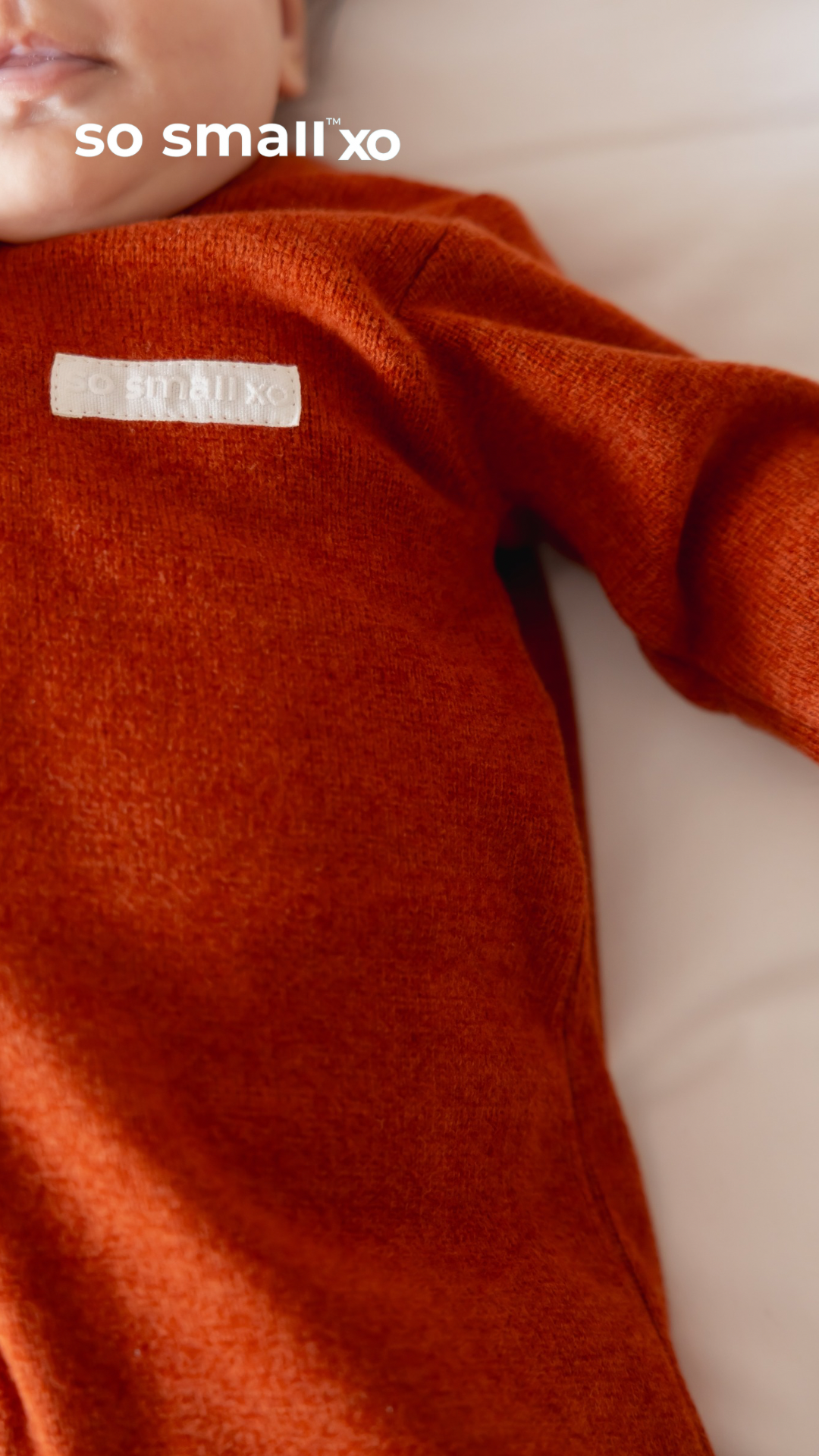 so small xo Winter Limited Edition Cotton Cashmere-Like Zipper Footie- Caramel Toffee