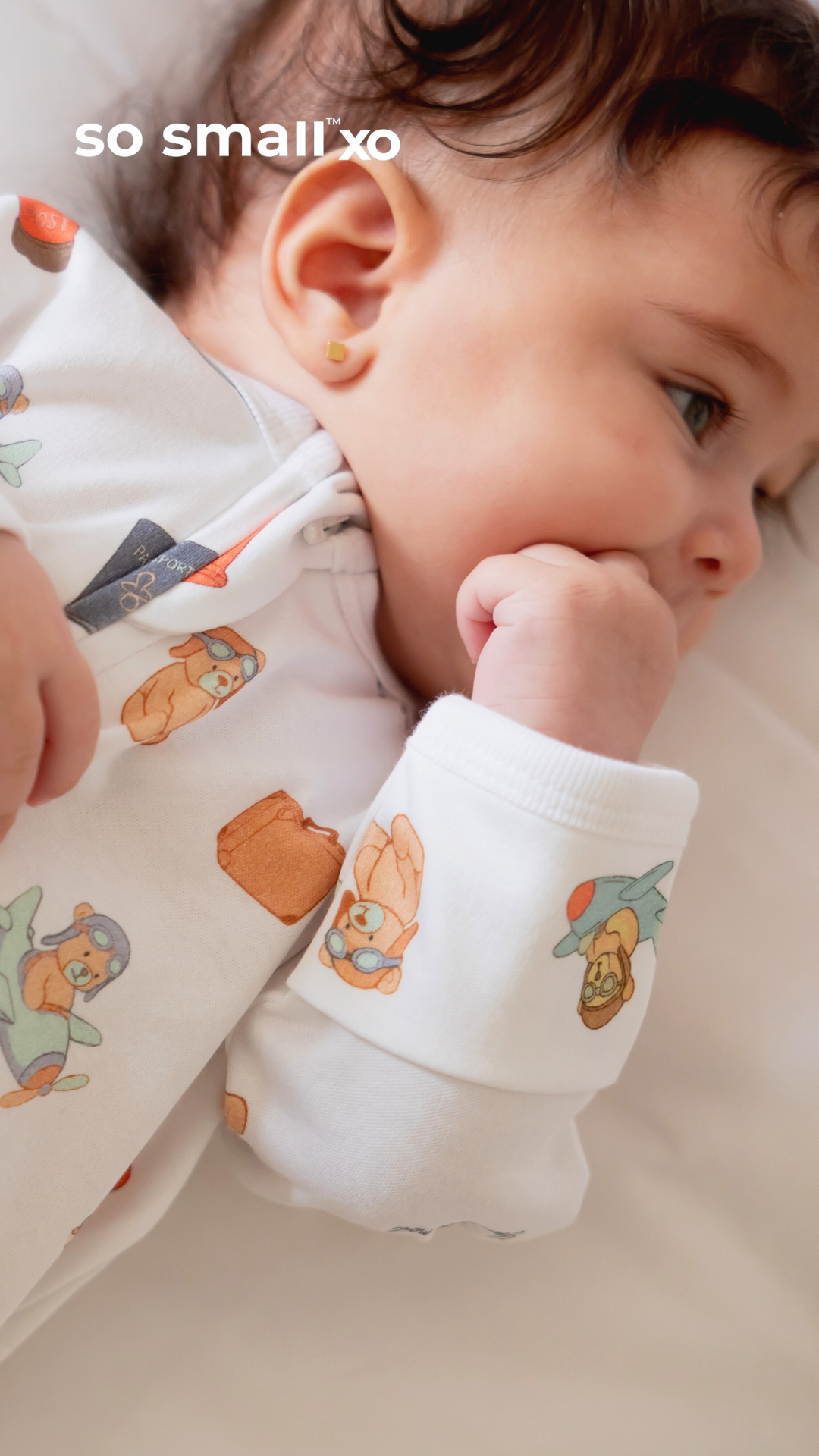 so small xo Zipper Footie- Mom! You've Got Mail