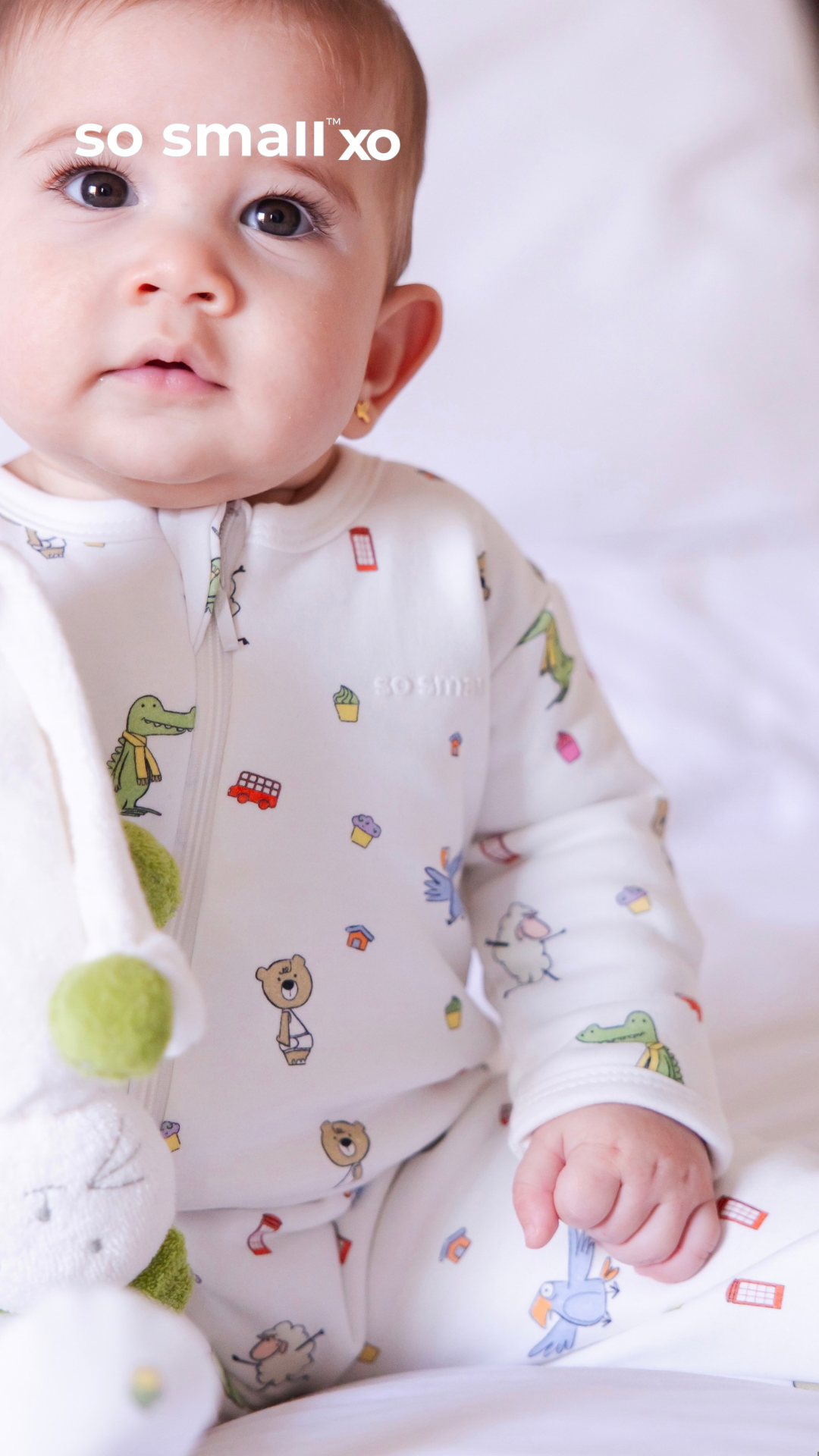 so small xo Padded Winter Footie- Playdates & Cupcakes