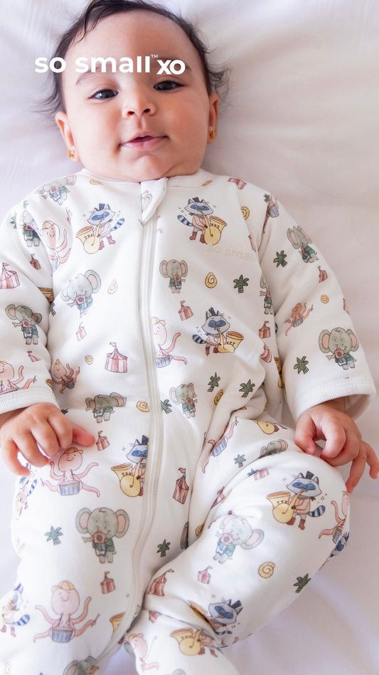 so small xo Padded Winter Footie- Play. Sway. Re-play