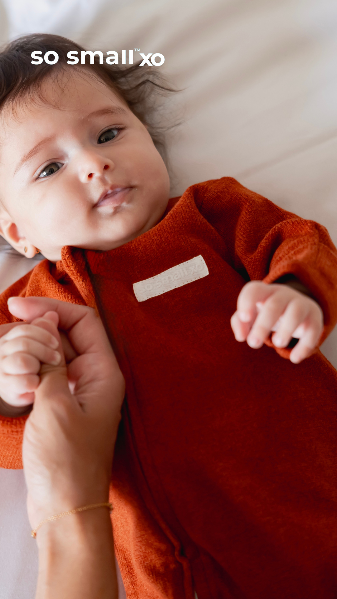 so small xo Winter Limited Edition Cotton Cashmere-Like Zipper Footie- Caramel Toffee