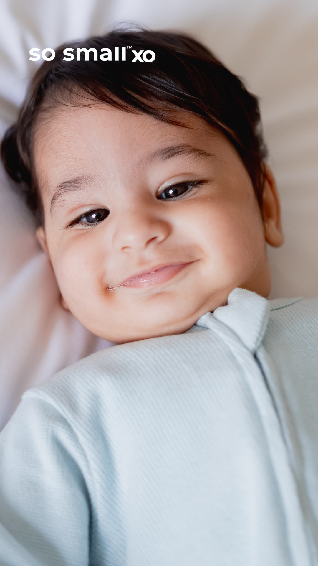 so small xo Winter Limited Edition Cotton Cashmere-Like Zipper Footie- Frosted Blue