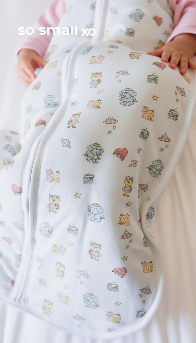 so small xo Winter Padded Sleeping Bag- Love You to the Moon