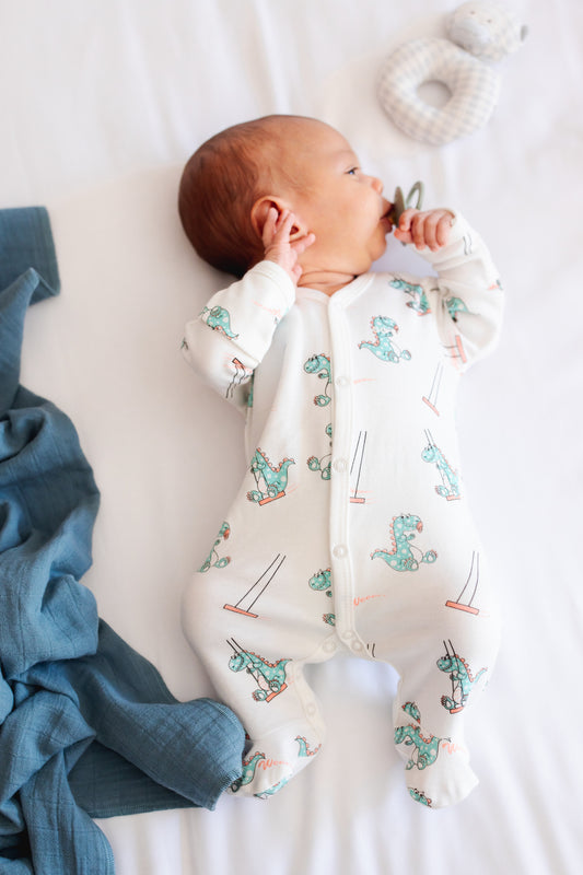 Certified Organic Cotton Middle Snap Footie-Weeee