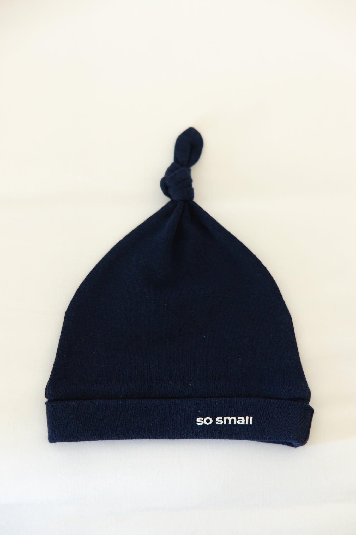 Certified Organic Knotted Beanie- Magnetic Blue