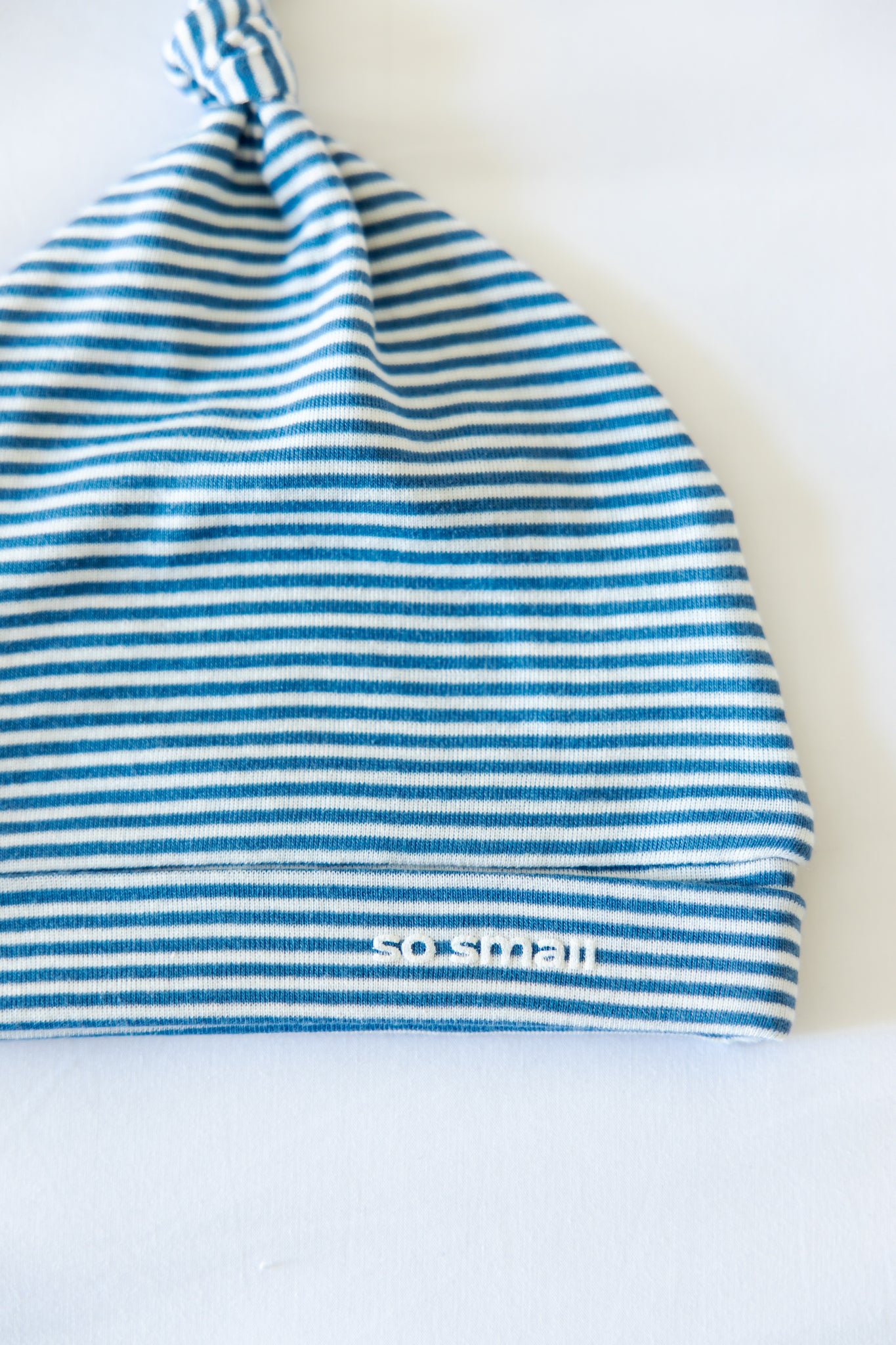 Certified Organic Knotted Beanie- Evening Blue