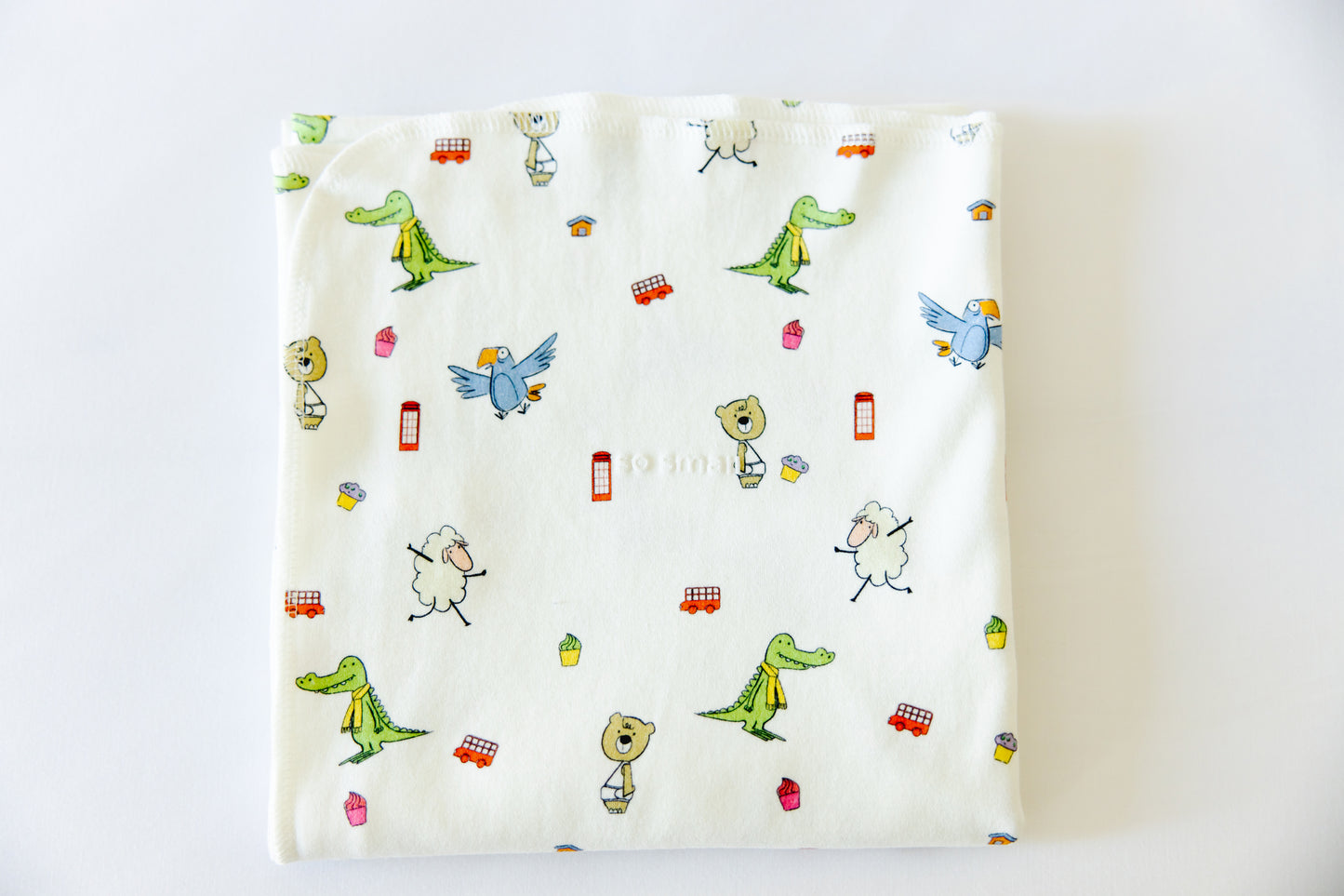 Certified Organic Cotton Swaddle Blanket- Playdates & Cupcakes