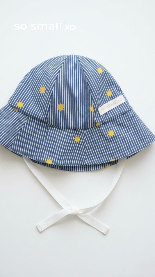so small xo Sun Hat- Bleu Reve